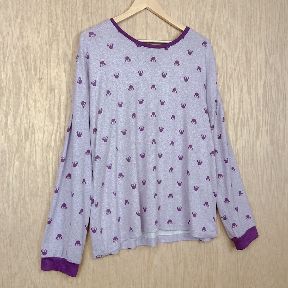 Disney Character Cozy Purple Minnie Mouse Pajama Set - Picture 7 of 16